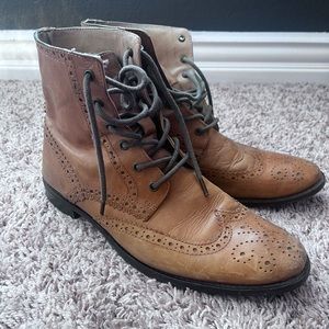 ASOS Leather Wingtip Boots Sz 7